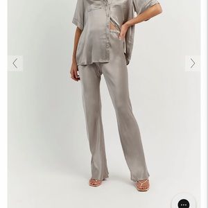 DISSH Gray Satin Trousers